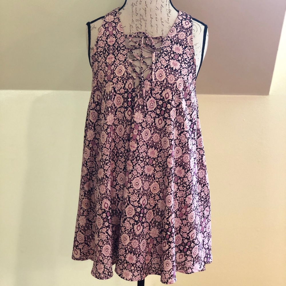 Mumu pink & purple swing dress